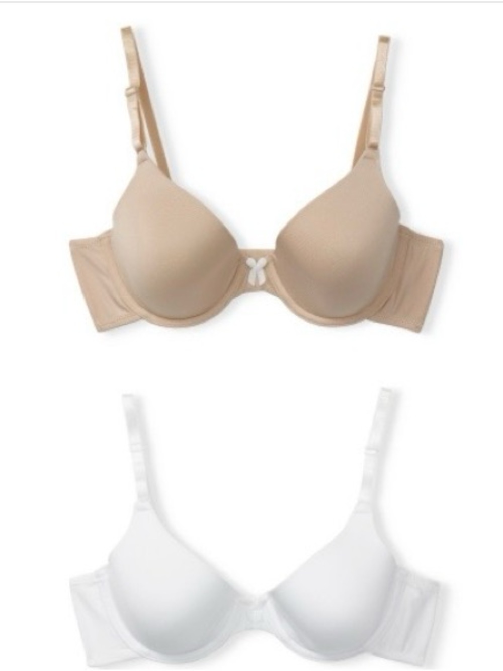 Maidenform Self Expressions Women's T-Shirt Bra 5701 2pk - Latte/White 34A